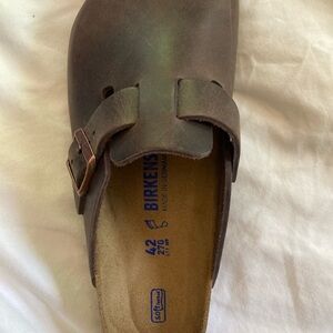 BRAND NEW Birkenstock, Boston BS, Habana, size 42 /US size 11, Brown Leather